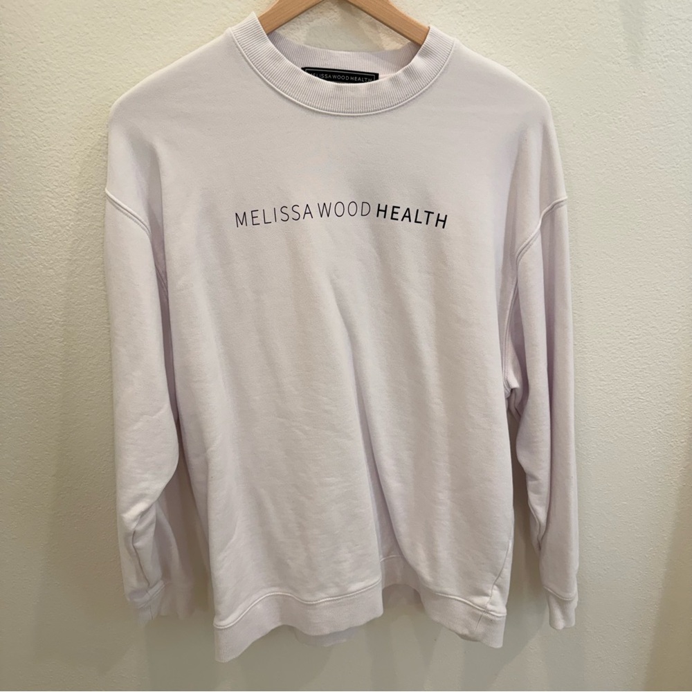 Melissa Wood Health White Crewneck Sweatshirt